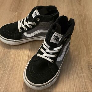 Vans Kids Black and White Sneakers